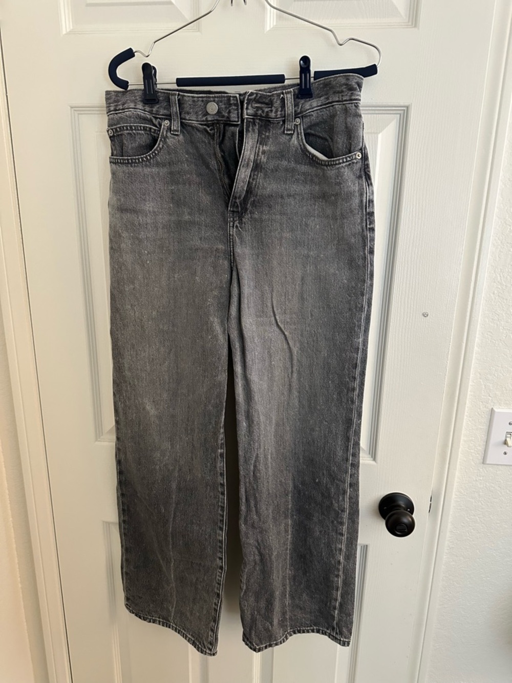 Uniqlo Wide Straight Jeans Gray 27inch - Picture 2 of 8